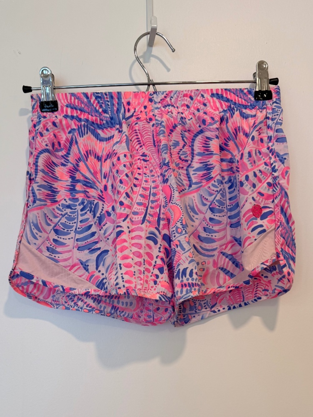 Lilly Pulitzer Pink and periwinkle sport shorts xxs rayon